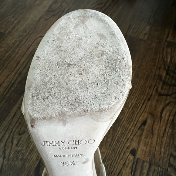 Jimmy Choo Open Toe neutral colored heals - Picture 7 of 13